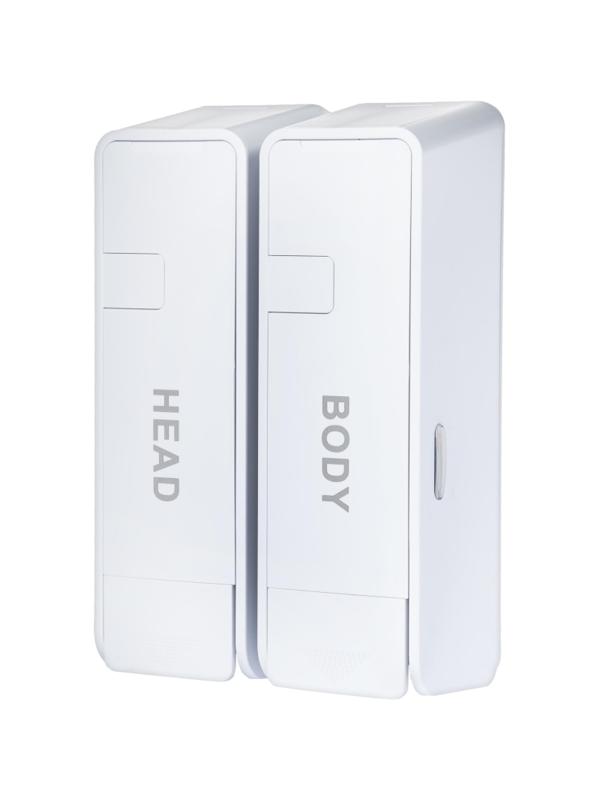 Дозатор для жидкого мыла 2x380мл пластик белый M-9029W-2