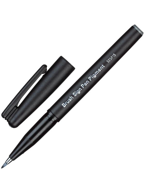 Фломастер -кисть для каллигр. Pentel Brush Sign Pen Pigment сепия SESP15-SP