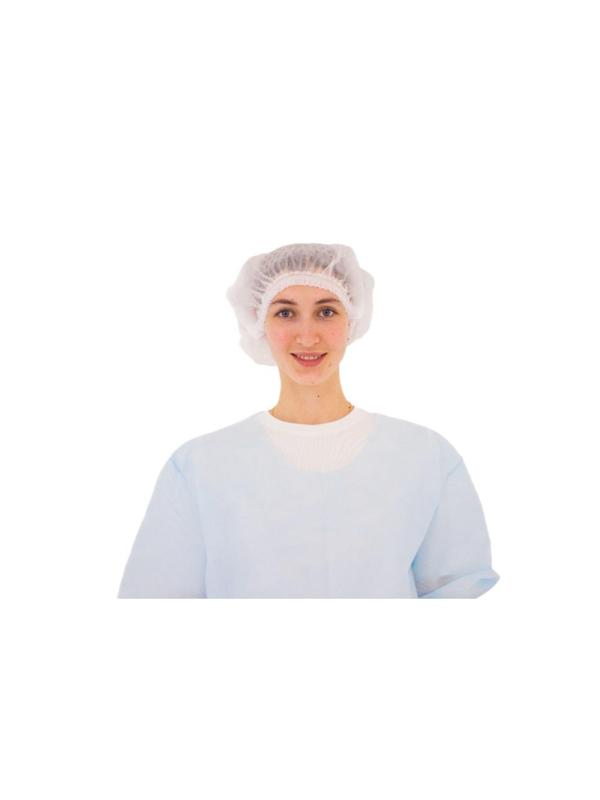 Шапочка Берет медиц, нестер, однораз белая, 25 шт/упак