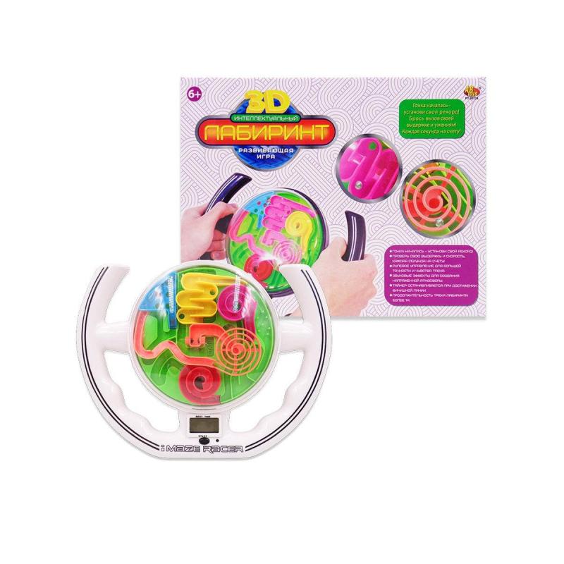 Игра развивающая Интеллектуальный лабиринт ABtoys с таймером,рулем PT-00734