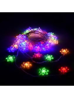 Электрогирлянда Vegas Цветочки 80 мульти, 8 реж.  10 м 55084