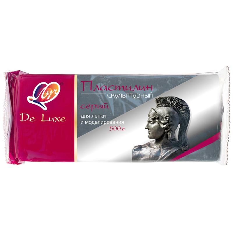 Пластилин Луч  скульптурный, 500 гр. (серого цвета), 9С 441-08