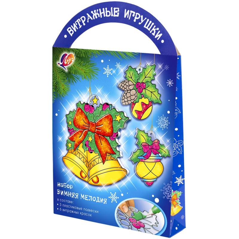 Набор красок по стеклу с трафаретом Луч Зимняя мелодия, 31С 2061-08