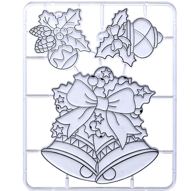 Набор красок по стеклу с трафаретом Луч Зимняя мелодия, 31С 2061-08