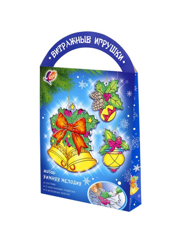 Набор красок по стеклу с трафаретом Луч Зимняя мелодия, 31С 2061-08