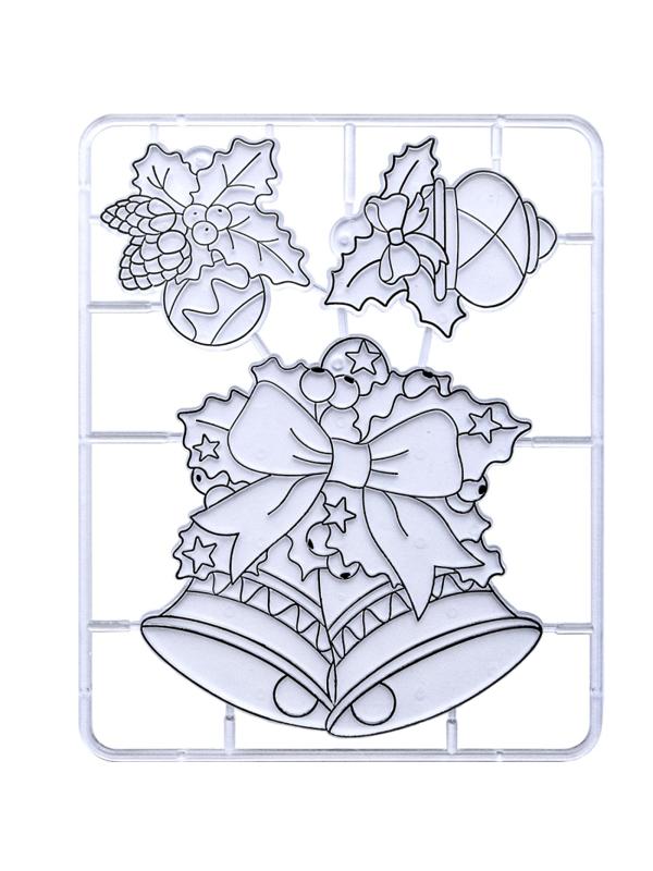 Набор красок по стеклу с трафаретом Луч Зимняя мелодия, 31С 2061-08