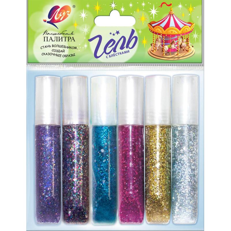 Набор для творчества Луч Гель блеск в тубах 5 мл,6цв.,(в ассор),31С 1999-08