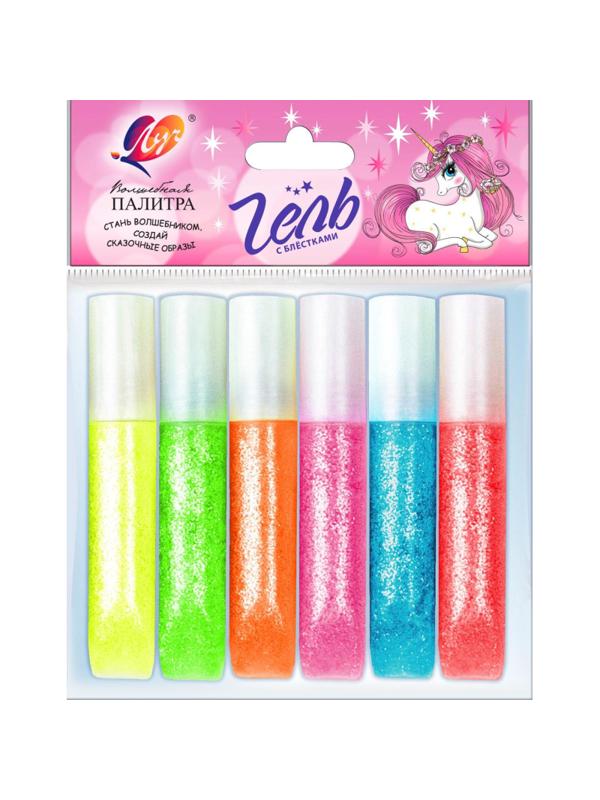 Набор для творчества Луч Гель блеск в тубах 5 мл,6цв.,(в ассор),31С 1999-08