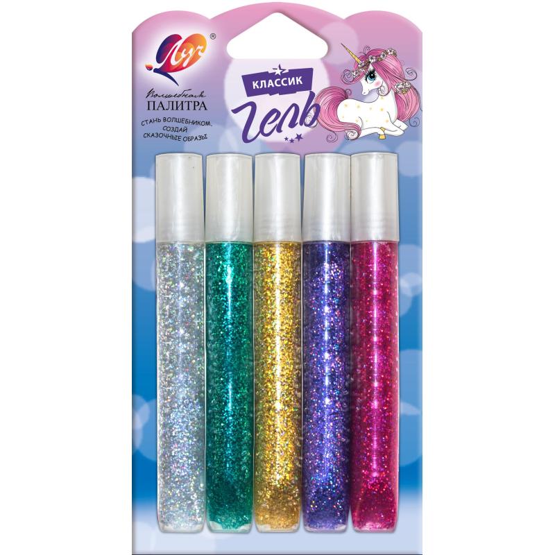 Набор для творчества Луч Гель с блестками БЛЕСК 5цв.,туба 10 мл,18С 1195-08