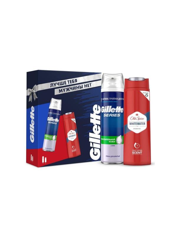 Подарочный набор GILLETTE пена д/бр 250 мл, OLD SPICE гель д/д 250 мл