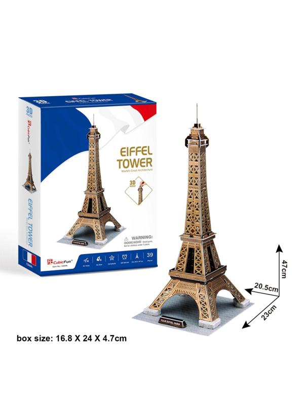 Пазл 3D CubicFun Эйфелева башня, 39 деталей C044h