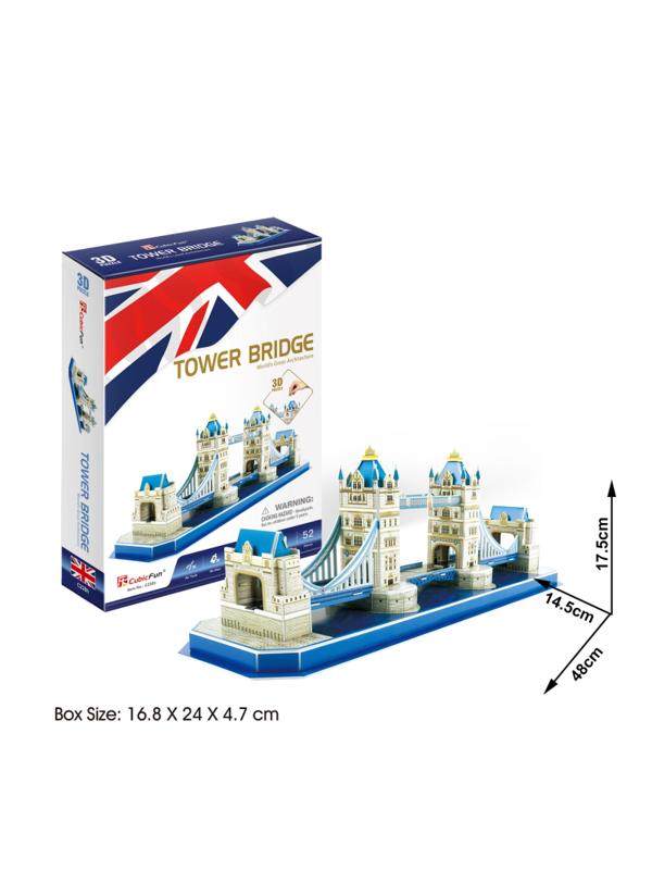 Пазл 3D CubicFun Тауэрский мост, 52 детали C238h