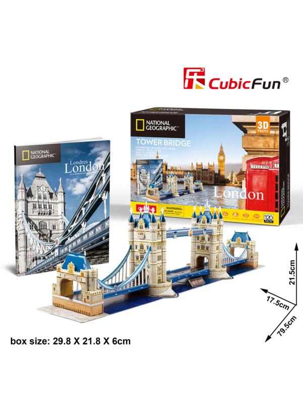 Пазл 3D CubicFun National Geographic Тауэрский мост, 120 деталей DS0978h