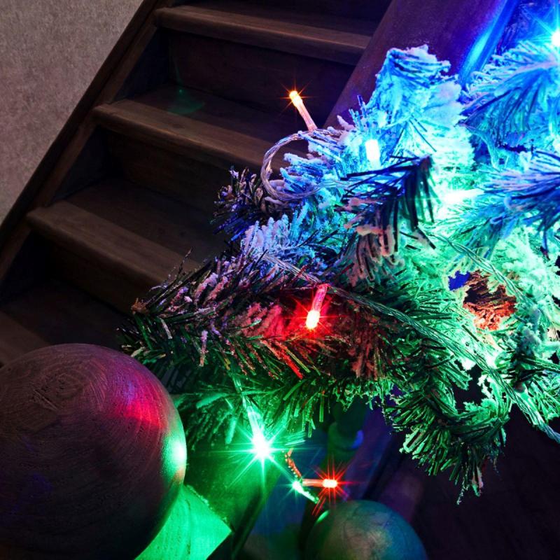 Электрогирлянда Твинкл 15 метров, 120 LED, 8 режимов, Мульти 303-199