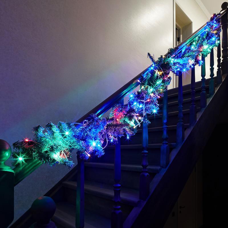 Электрогирлянда Твинкл 15 метров, 120 LED, 8 режимов, Мульти 303-199