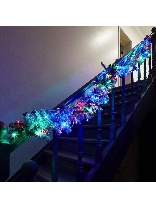 Электрогирлянда Твинкл 15 метров, 120 LED, 8 режимов, Мульти 303-199