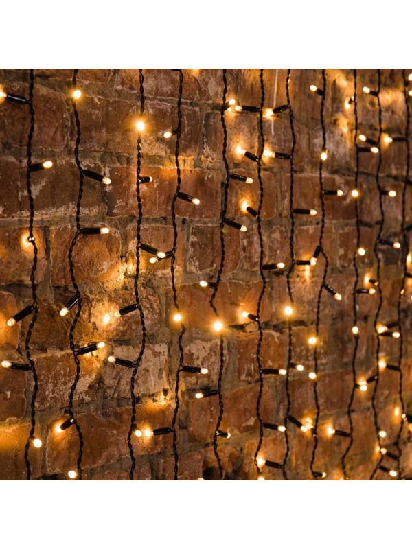 Электрогирлянда светодиодная Дождь 2x0,8 м, , теп бел 235-286