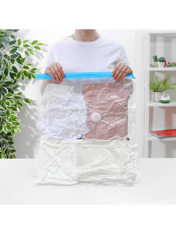 Пакет вакуумный  для хранения вещей Доляна, 50x60 см, прозрачный,642641