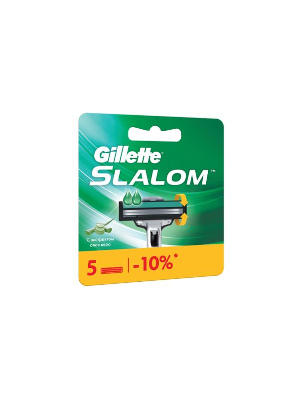 Сменные кассеты для бритья SLALOM со смазывающей полоской 5шт/уп,0050004049