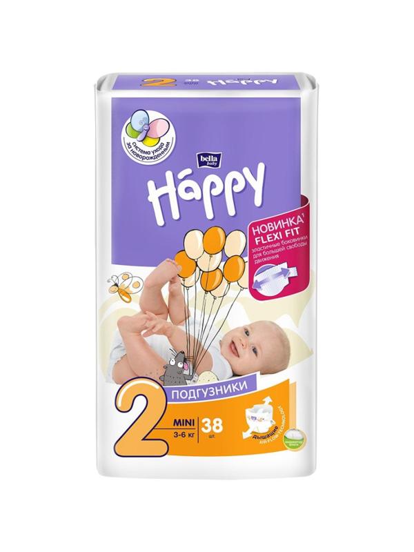 Подгузники для детей bella baby Happy Mini  3-6кг 38шт/уп  BB-054-MI38-013