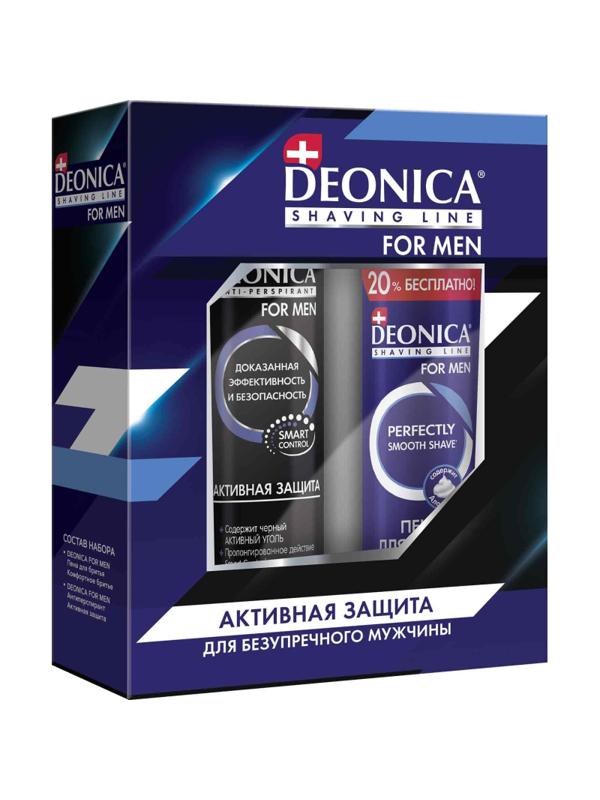 Подарочный набор д/муж.DEONICA Активная защита антиперс200мл,пена д/бр240мл