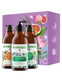 Подарочный набор SYNERGETIC гель д/д 2х 380 мл, мыло д/рук 380 мл