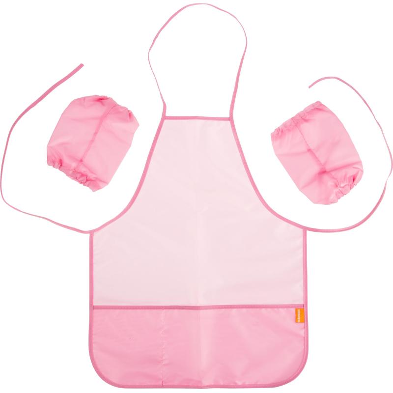 Фартук для труда №1School Светлорозовый 390x490, 2кармана, нарукав.,ФН 65