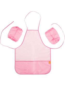 Фартук для труда №1School Светлорозовый 390x490, 2кармана, нарукав.,ФН 65