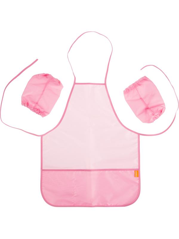 Фартук для труда №1School Светлорозовый 390x490, 2кармана, нарукав.,ФН 65