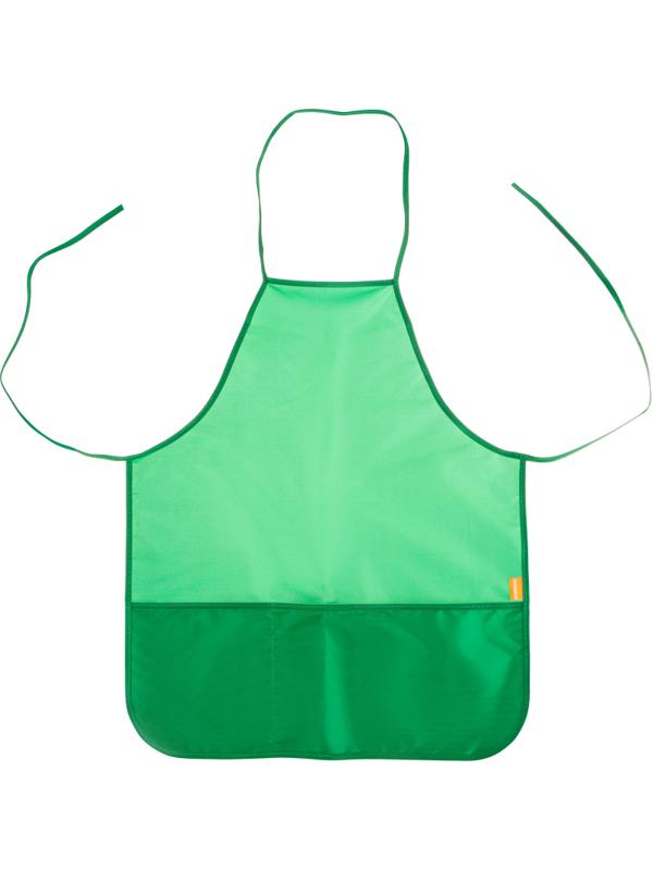 Фартук для труда №1School 535x445 мм  2 кармана, нарукавники, Зеленый ФН 45