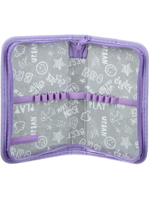Пенал №1School Princess ПКТ 03-20, ткань, 1 отд., 190x110 мм