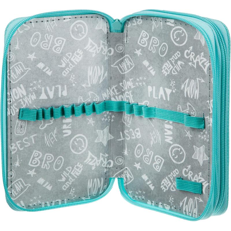 Пенал №1School Русалка 2 отд., ткань, 190х110 мм, ПКТ 11-20