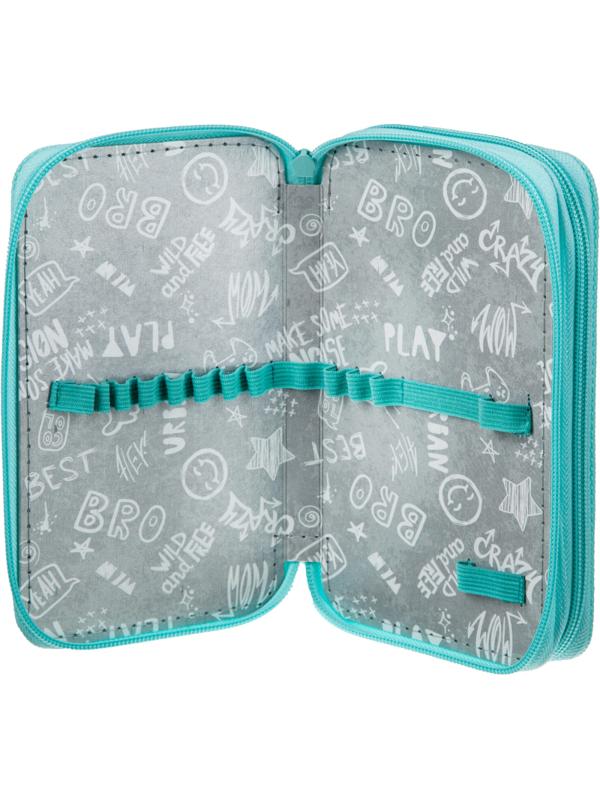 Пенал №1School Русалка 2 отд., ткань, 190х110 мм, ПКТ 11-20