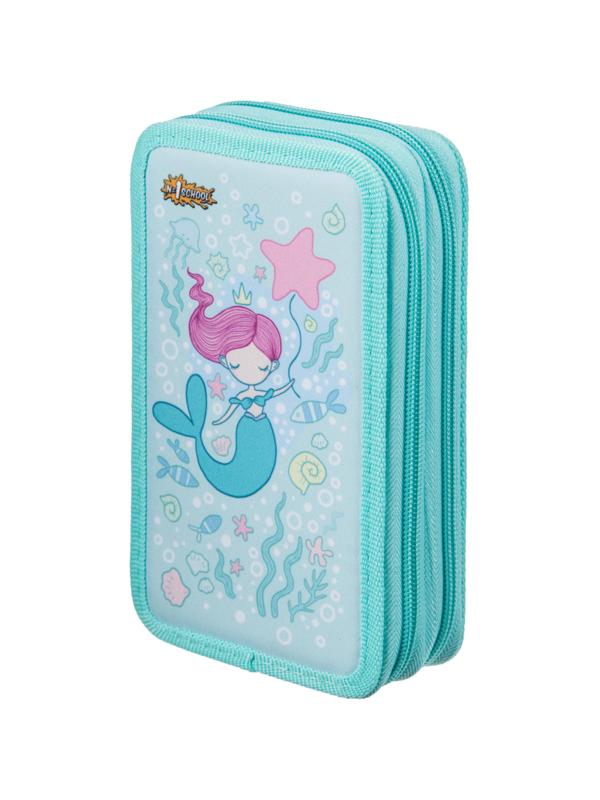 Пенал №1School Русалка 2 отд., ткань, 190х110 мм, ПКТ 11-20
