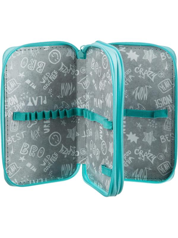 Пенал №1School Русалка 2 отд., ткань, 190х110 мм, ПКТ 11-20