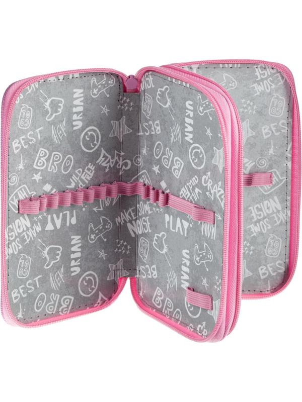 Пенал №1School Фея 2 отд., ткань, 190х110 мм, ПКТ 11-20