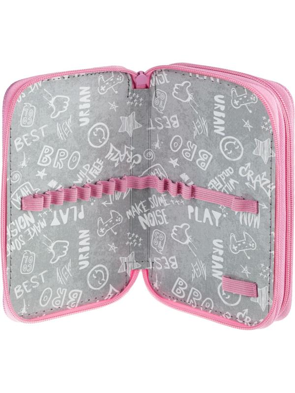 Пенал №1School Фея 2 отд., ткань, 190х110 мм, ПКТ 11-20