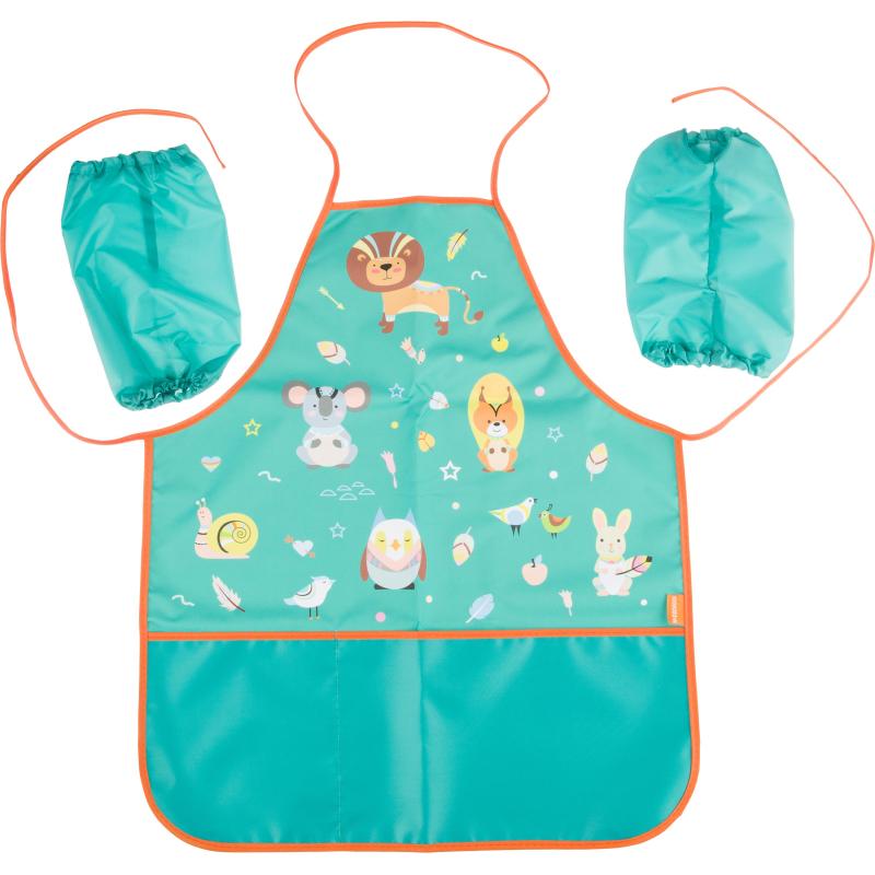 Фартук для труда №1School Animals, ФН 41-20-2, карман, нарукавники,535x445