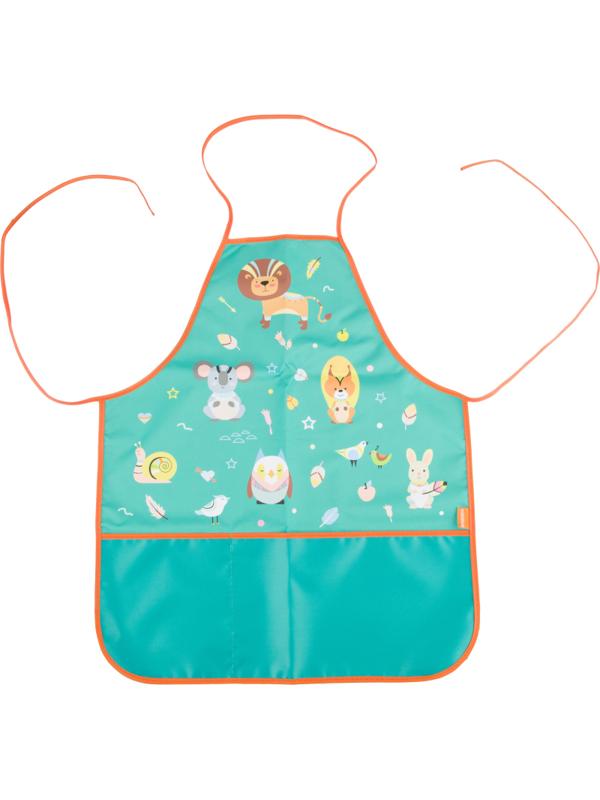 Фартук для труда №1School Animals, ФН 41-20-2, карман, нарукавники,535x445