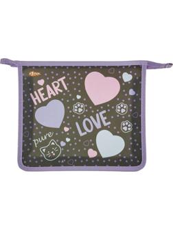 Папка для тетрадей №1School Heart, А5,  пластик, ПТ-713