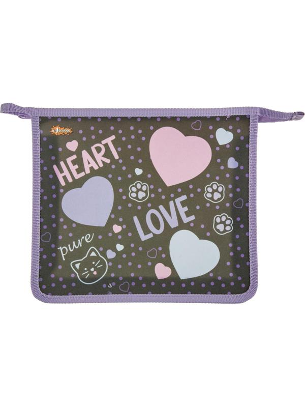 Папка для тетрадей №1School Heart, А5,  пластик, ПТ-713