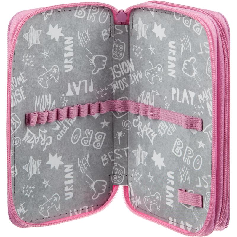 Пенал №1School Corgi time 2 отд., ламинат, софт тач, 190x110 мм, ПКК 11-6