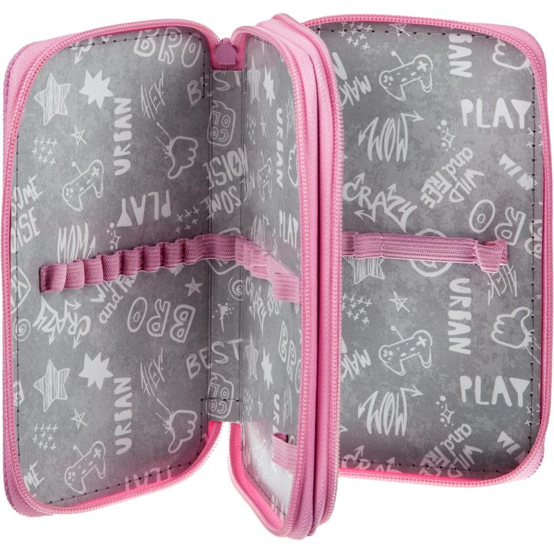 Пенал №1School Corgi time 2 отд., ламинат, софт тач, 190x110 мм, ПКК 11-6