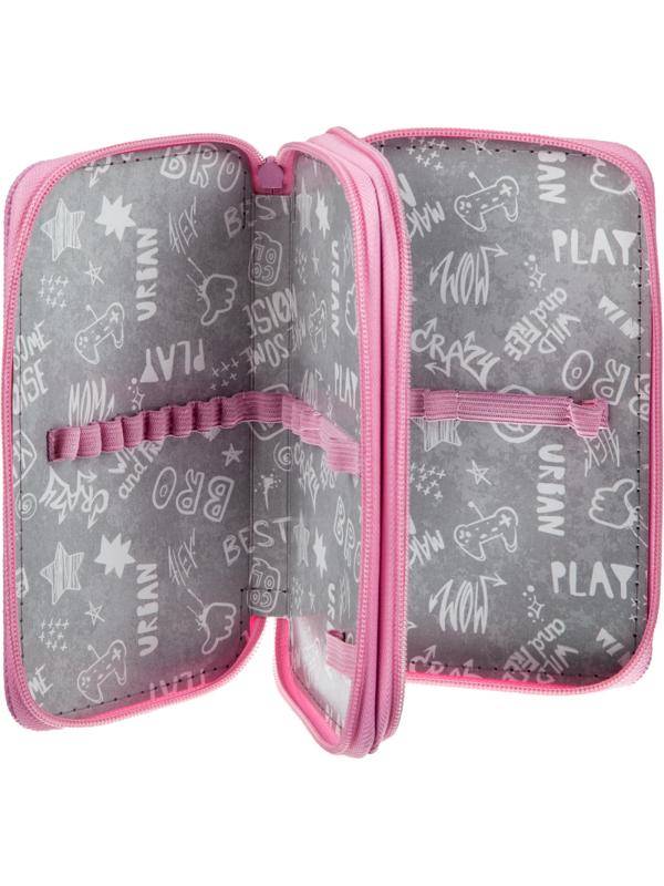 Пенал №1School Corgi time 2 отд., ламинат, софт тач, 190x110 мм, ПКК 11-6