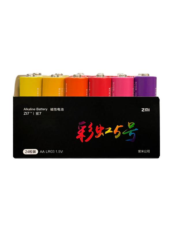 Батарейка алкалиновые Xiaomi ZMI Rainbow Zi7 типа AAA  (уп. 24 шт)