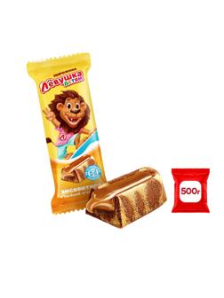 Пирожное бисквитное Левушка детям с вареной сгущенкой, 500г