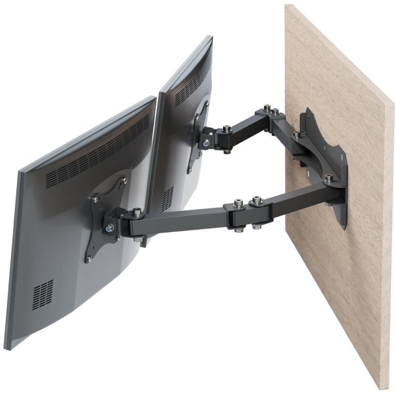 Кронштейн _СНМ для 2 мониторов 'К-512' настенный наклонно-поворотный черный