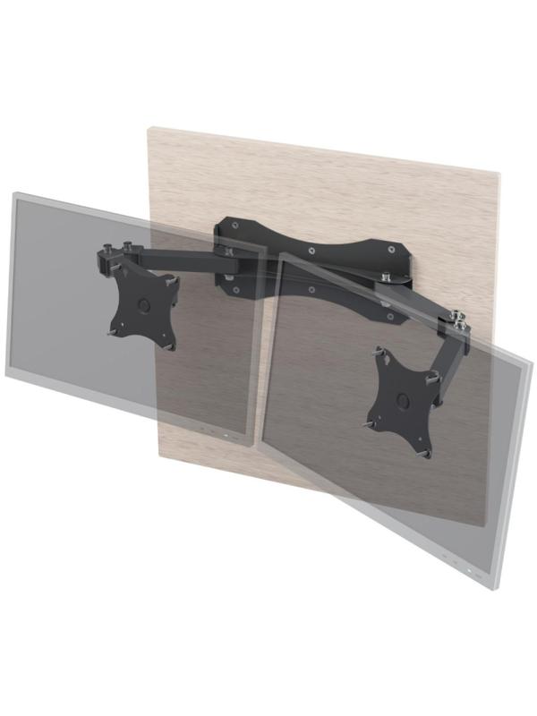 Кронштейн _СНМ для 2 мониторов 'К-512' настенный наклонно-поворотный черный