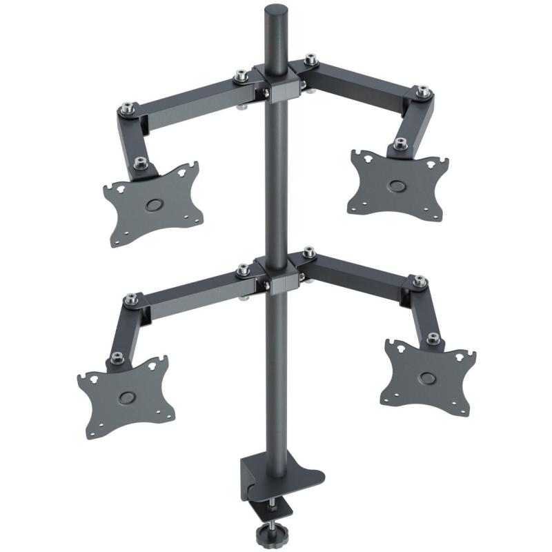 Кронштейн _СНМ для 4 мониторов 'К-504' настольный наклонно-поворотный черн