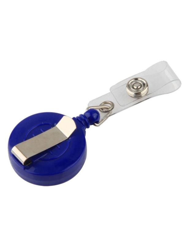 Держатель для бейджа Attache Economy с рулеткой синий(без бейджа),10шт в уп